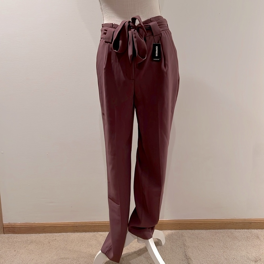 Express Mauve Colored Ankle High Rise Work Pants